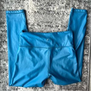 Zyia teal metallic Light and Tight Leggings (size 8-10)